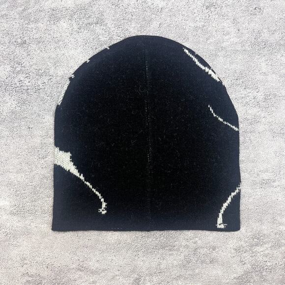 Y2k 2000s grunge gothic punk black warm weather beanie - Picture 4 of 6